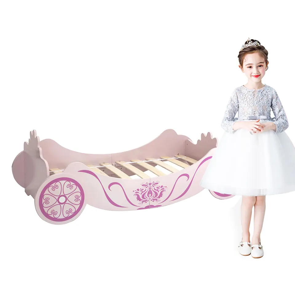 Mobiliário infantil, promoção direta da fábrica, moderno, camas de brinquedo, rosa, madeira, crianças, cama de carro para meninos e meninas