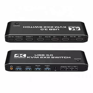 HG高清MI兼容KVM交换机双显示器USB3.0切换器2进2出4K 60hz混合显示器2电脑笔记本电脑 - Product Image 1