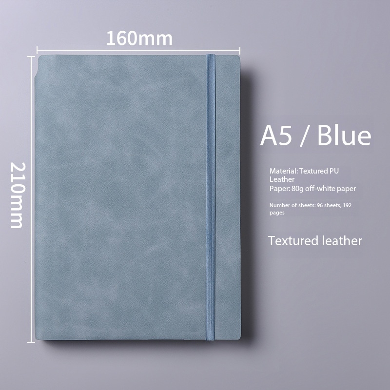 96 sheets, 192 pages, blue