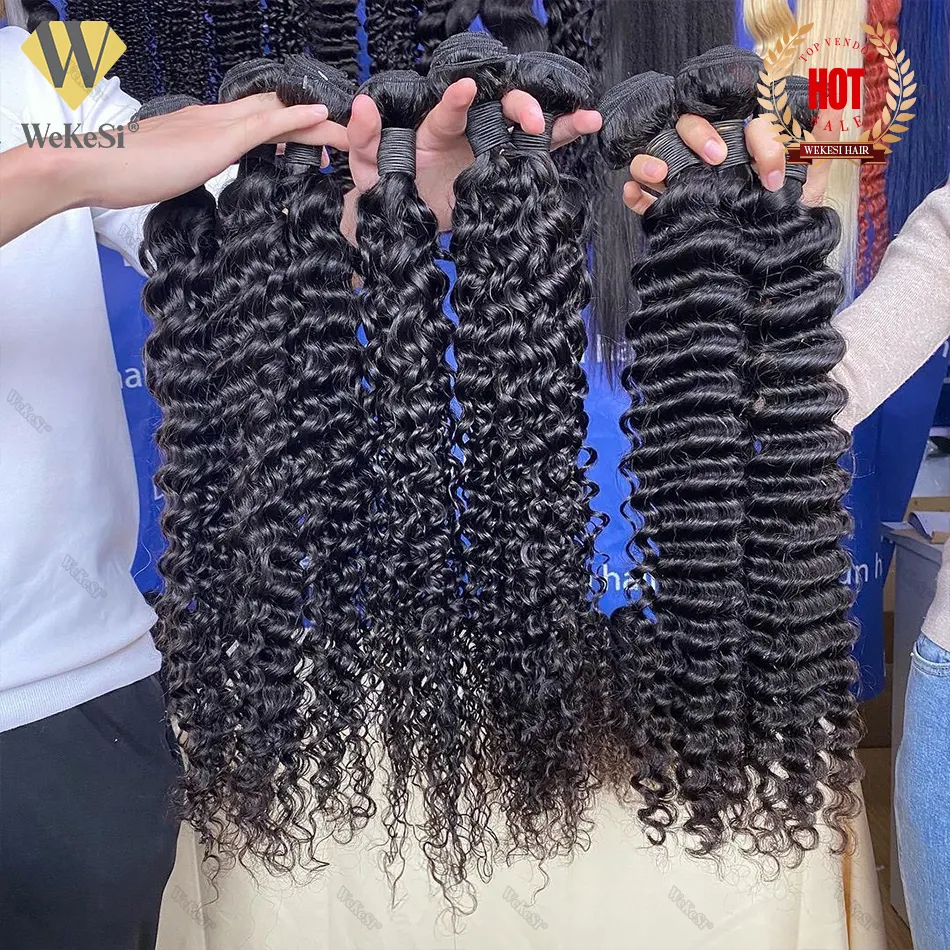 Paquetes de cabello humano alineados con cutícula virgen cruda de doble estirada de alta calidad de grado 12A, vendedores de extensiones de cabello humano