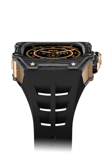 Luxury Modification Carbon Fiber Titanium Case Flourorubber Watch Band for Apple Watch <strong>Ultra</strong> <strong>2</strong> 49MM Modification Case <strong>Kit</strong> Strap - Product Image 4