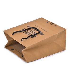 Tedarikçi düşük fiyat özel sütlü çay Cafe çanta Kraft kağıt baskılı Logo kahve paket ambalaj almak kulplu çanta - Product Image 3