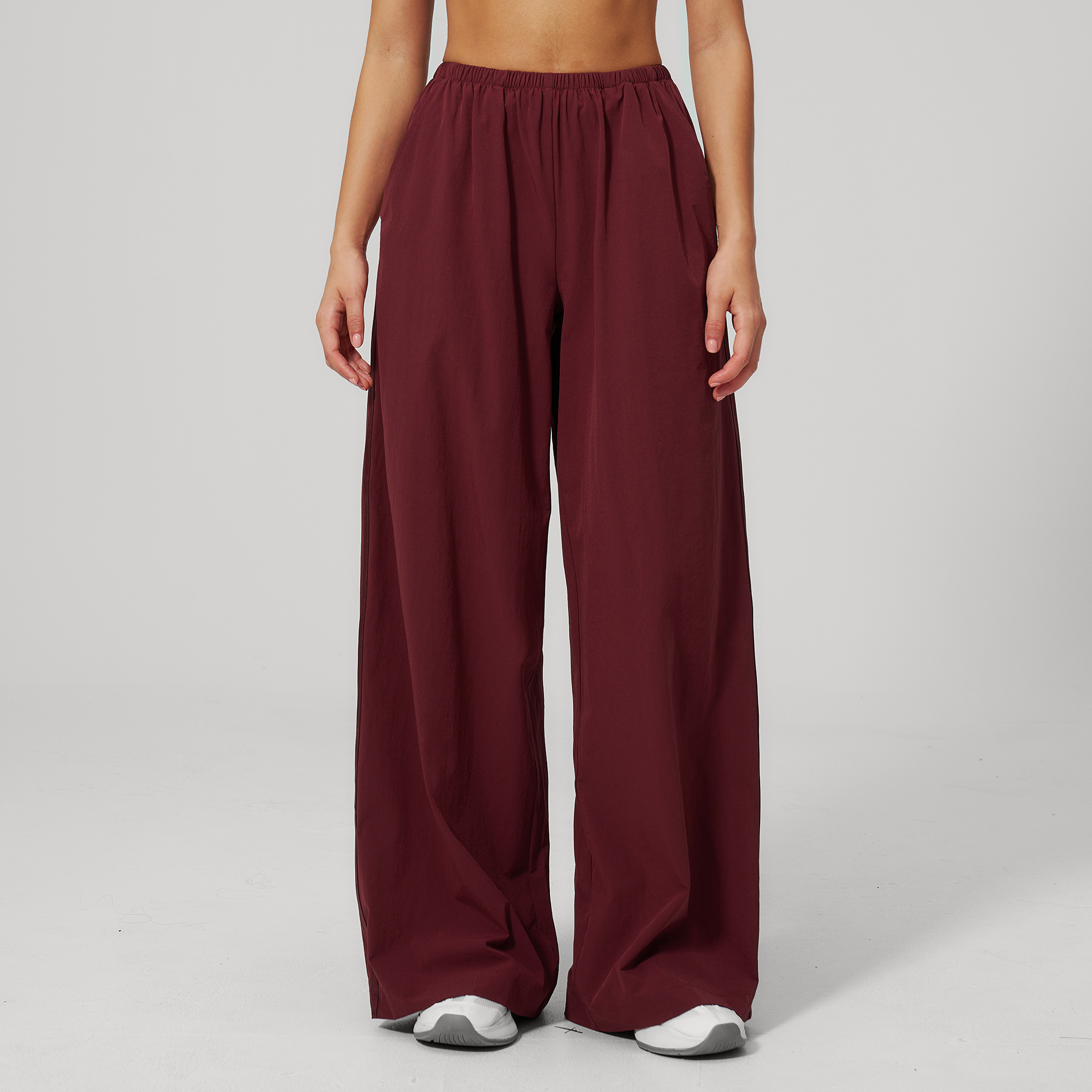 Pantaloni rosso ciliegia