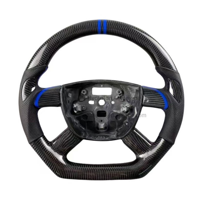 carbon fiber+perforated leather+two blue stripe of top