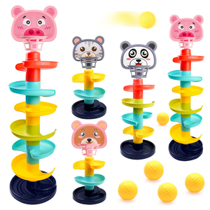 5層教育赤ちゃん幼児開発おもちゃボールドロップアンドロールスワールタワー、ランプマーブルランスタック & ロールゴーおもちゃ - Product Image 1
