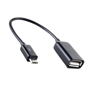 Micro V8 USB maschio a USB 2.0 femmina cavo adattatore OTG per telefono Android giacca in PVC per uso della fotocamera e del Computer - Product Image 1