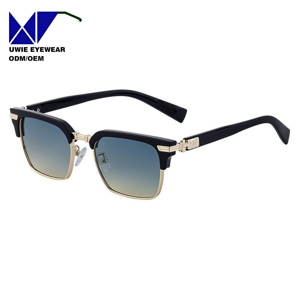 Black frame with gradient blue lenses