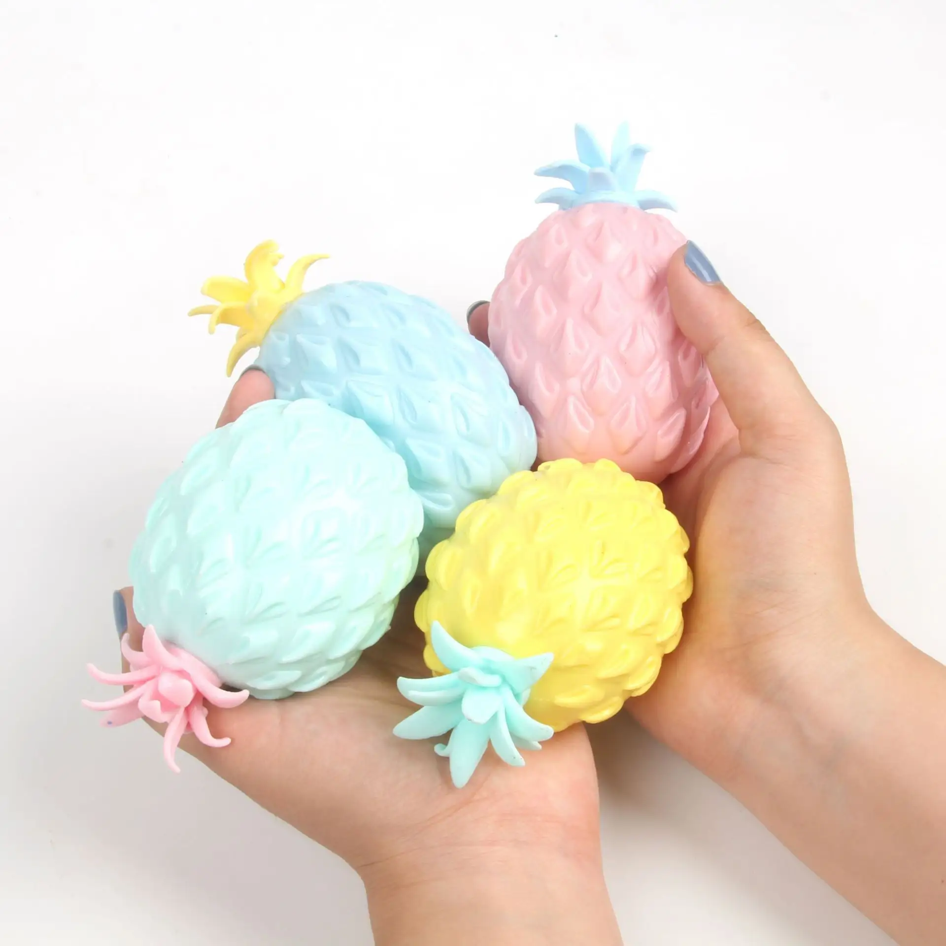 Palle antistress all'ananas per adulti e bambini spremere il giocattolo della frutta giocattoli squishy in gel antistress giocattolo di decompressione