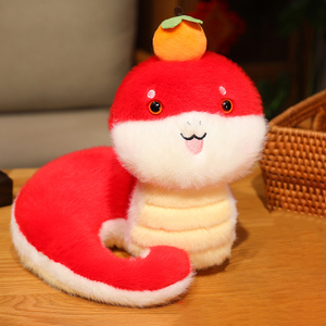 Personalizado respetuoso con el medio ambiente personalizado simulación Python Feliz Año Nuevo serpiente animales de peluche de juguete