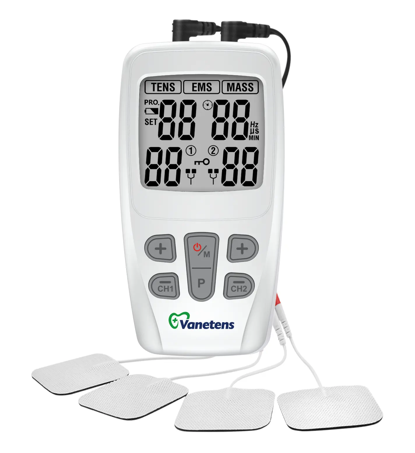 Vanetensコンボ電気療法デバイス10 emsマッサージ3 in 1 tens神経刺激装置