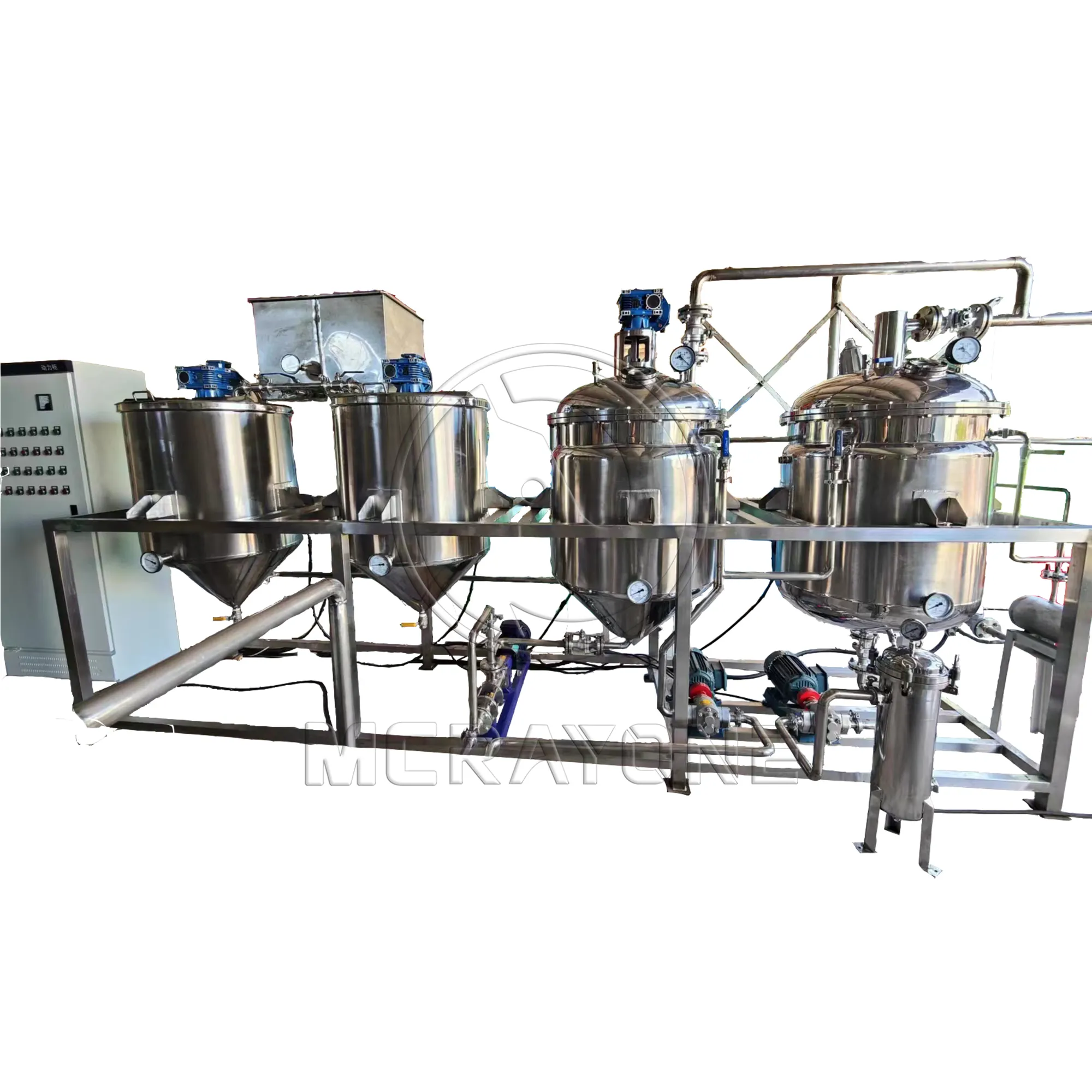 Machine automatique de raffinerie d'huile pour huiles de sésame de noix de soja d'olive avec composant de pompe à noyau désodorisant pour huiles de cuisson