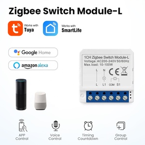Módulo de interruptor inteligente SLS Zigbee 1 Gang Tuya 10A Relé Control remoto inalámbrico Sin cable neutro Compatible con Google Home Alexa - Product Image 2