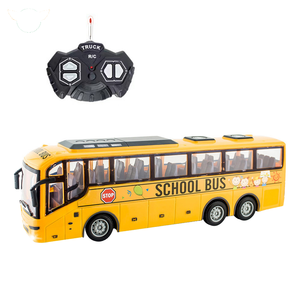Bus Toy for Kids 27MHZ 4WD Remote Control Toy Plastic <strong>RC</strong> Bus <strong>Model</strong> Toy with Realistic Lights and Rubber Tire - Product Image 1