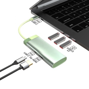 Pronto per la spedizione colorato 5 6 7 in 1 Multi porte USB C Hub Dock Station con 4K HDMI 5Gbps USB porte 3.0 tipo C adattatore per computer portatile - Product Image 1