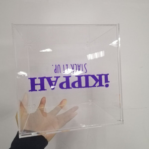 彩色丙烯酸立方体展示架方形 5 面盒有机玻璃托盘零售商店持有人勒克特展示盒 - Product Image 5