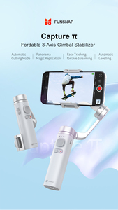 2023 Funsnap Capture Pi3軸ハンドヘルド自撮りジンバルスタビライザー自動フェイストラッキングスマートフォンカメラビデオ録画Vlog Live - Product Image 6