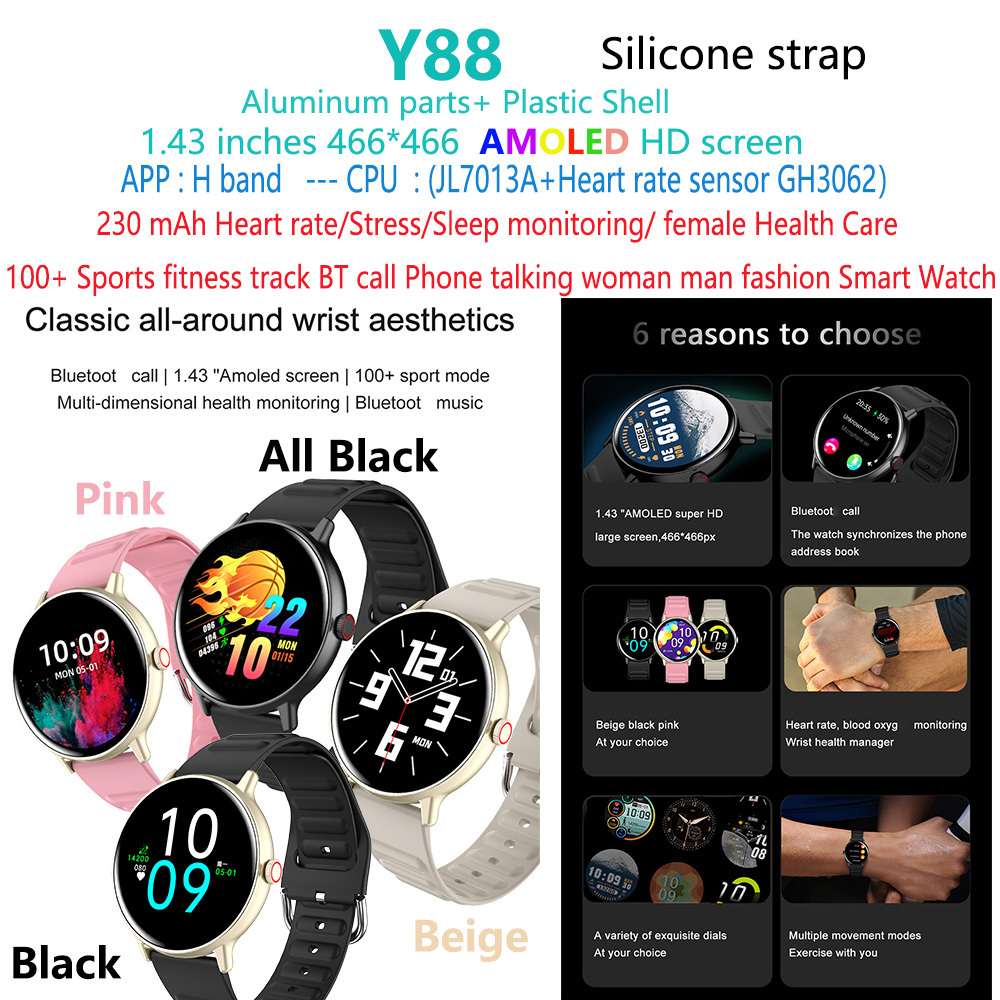 Y88-AMOLED-femme-homme-sport-montre-intelligente