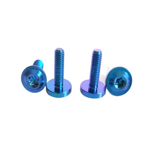 Titanyum alaşımlı cıvata Gr5 okside renk disk kafa iç Torx M4 M5 M6 * 20 motosiklet modifiye araba kabuk - Product Image 5