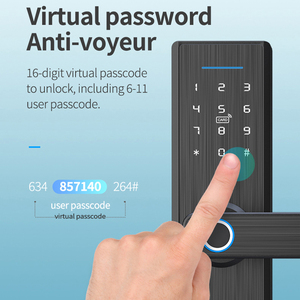 Locstar cellulare Tuya Smart App telecomando Fingerprint Digital Code Cam Wifi Ble Smart Door Lock