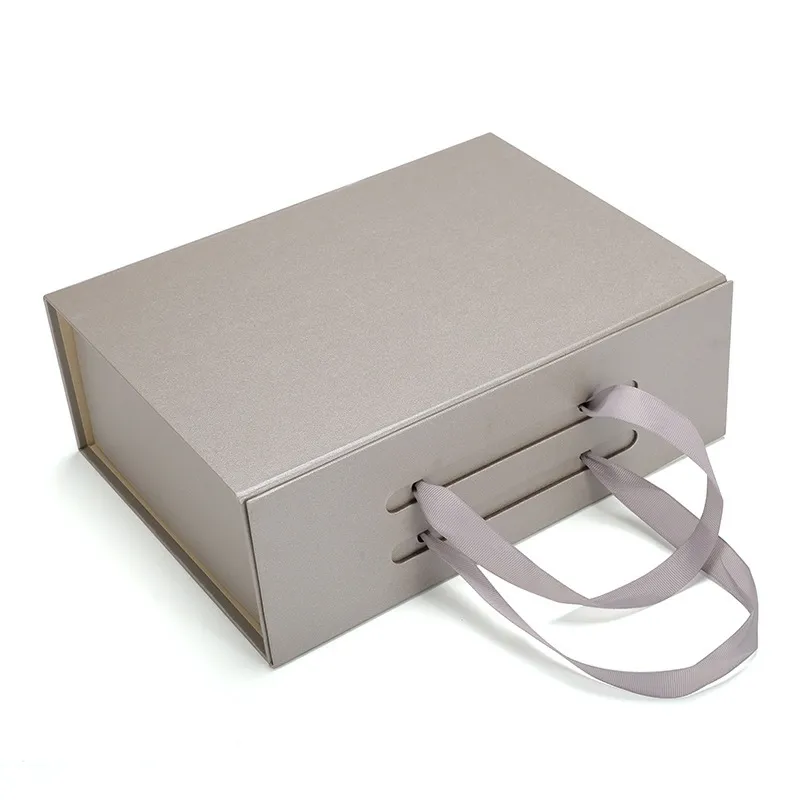 Caixa de presente personalizada luxuosa de embalagens simples caixa de presente de cartão com alça para sapatos