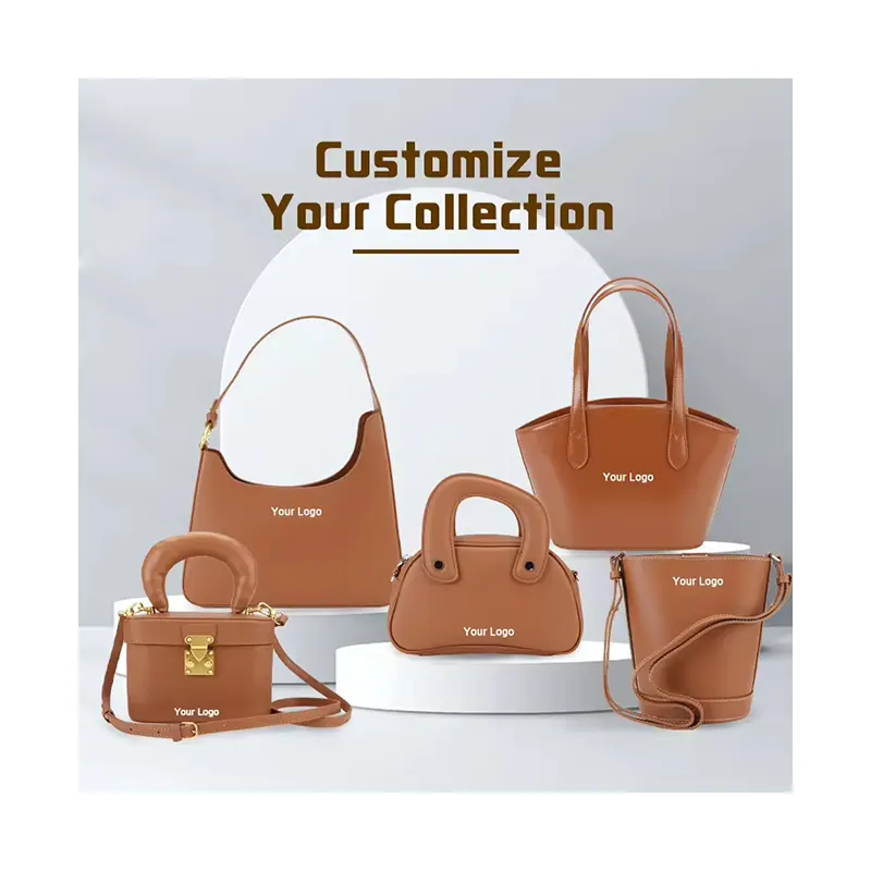 Wholesale Purses and Handbags Custom Logo Ladies Fashion Leather Shoulder Tote Handbag Unique Design Luxury Women's Handbag