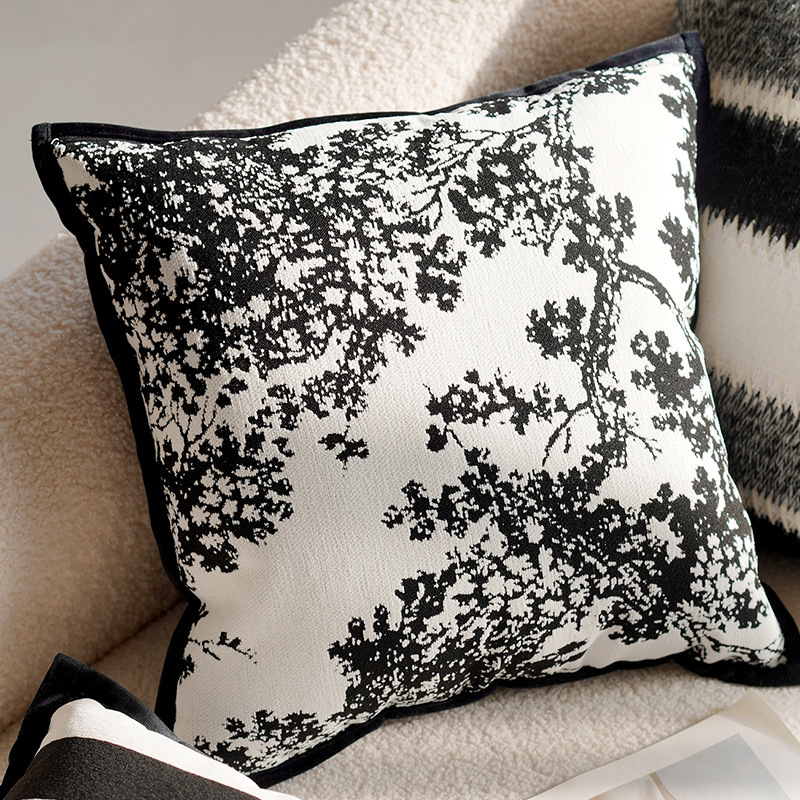 Labirinto foresta in bianco e nero quadrato 45x45 cm