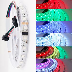 Luce natalizia striscia Led App o Wifi 12V 5050 telecomandata 2835 Rgb Smart Led striscia di luce Led