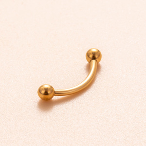 R.Gem. 16G titanyum dahili dişli 3mm topları biter 8mm 10mm uzunluk kaş Piercing - Product Image 5
