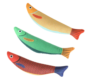 Happy Jack Health <strong>Safe</strong> Material <strong>Catnip</strong> Fish Shape Cat Toy Fish Crinkle Sound Cat Kicker Toy