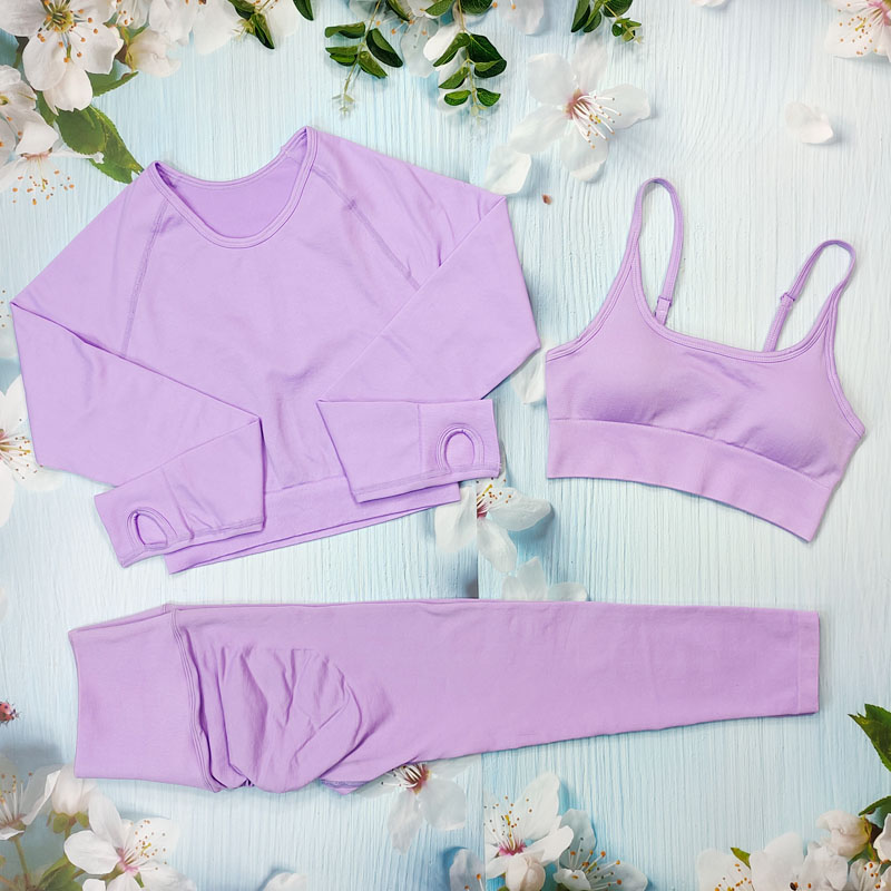 ensemble 3 pièces violet clair