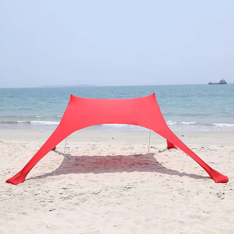 Tienda de playa inflable portátil a prueba de lluvia para adultos y niños con poste, refugio solar, toldo de sombra, toldo impermeable para personas