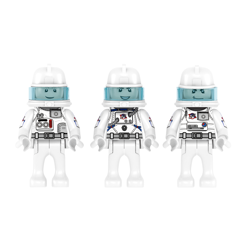 COGO City Series 4 In 1 DIY Space Rocket 3D Model Plastic Building Blocks Toys for Kids