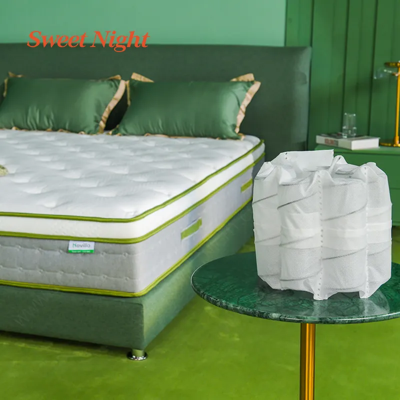 China hotel 180 200 reale di cotone della molla della tasca schiuma re regina doppia con letti singoli size hybrid letto materasso set di vendita