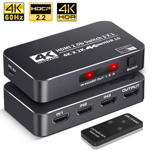 V2.0 3x1 para HDMI Switcher Divisores y convertidores de video de 3 puertos con HDR + ARC Compatible con 3D 4K 60Hz y 2.0b 3 para entrada HDMI 1 salida - Product Image 4