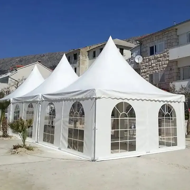 FEAMONT 3x3 4x4 5x5 6x6 tenda per tendone Pagoda in PVC bianco in alluminio d'acciaio in vendita
