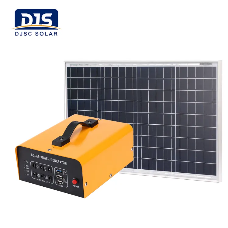 DJSC Kit complet tout-en-un pour la maison ensemble de panneaux solaires système d'énergie solaire hors réseau système d'énergie solaire pour la maison et le bureau CE 12V PWM