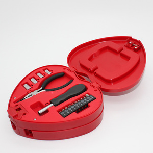 22pcs <strong>Red</strong> Heart-shaped <strong>Tool</strong> Set with Flashlight Promotion Gift Hand <strong>Tool</strong> <strong>Kit</strong> Lady's Gift Set Home Repairing <strong>Tools</strong> Pliers - Product Image 3