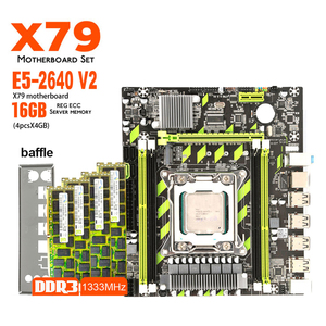 X79G X79เมนบอร์ด LGA2011 Combos XEON E5-2640 V2 E5 2640 V2 CPU 4Pcs X 4GB = 16GB DDR3 RAM REG ECC - Product Image 1