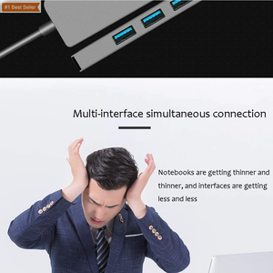 Jumon Portable <strong>USB</strong> <strong>C</strong> Hub 5 in 1 Multiport <strong>Adapter</strong> with 4KHD <strong>Output</strong> and Thunderbolt Charger for Laptop <strong>USB</strong> 3.0 Ports in Stock! - Product Image 3