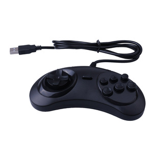 セガ用USBゲームパッド6ボタンゲームコントローラーPCMACメガドライブ用USB有線ジョイスティックホルダー - Product Image 1