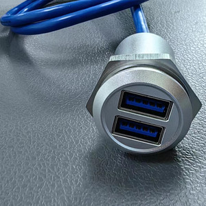 Checkout 1 <strong>2</strong> <strong>USB</strong> <strong>2</strong>.0 3.0 a Male to Dual Female Panel Mount Socket Cable <strong>USB</strong> Data Charger Splitter Adapter Cables - Product Image 5