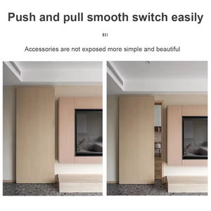 רטוריקה בלתי נראית קסם דלת הזזה דלת דלת הזזה דו-כיווני חזיז מערכת דלת דלוס עץ - Product Image 4