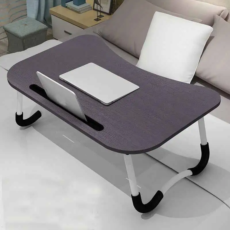 Olding-Mesa de ordenador para cama perezosa, sofá portátil ajustable, pequeño escritorio plegable para ordenador portátil con ranura para tarjeta