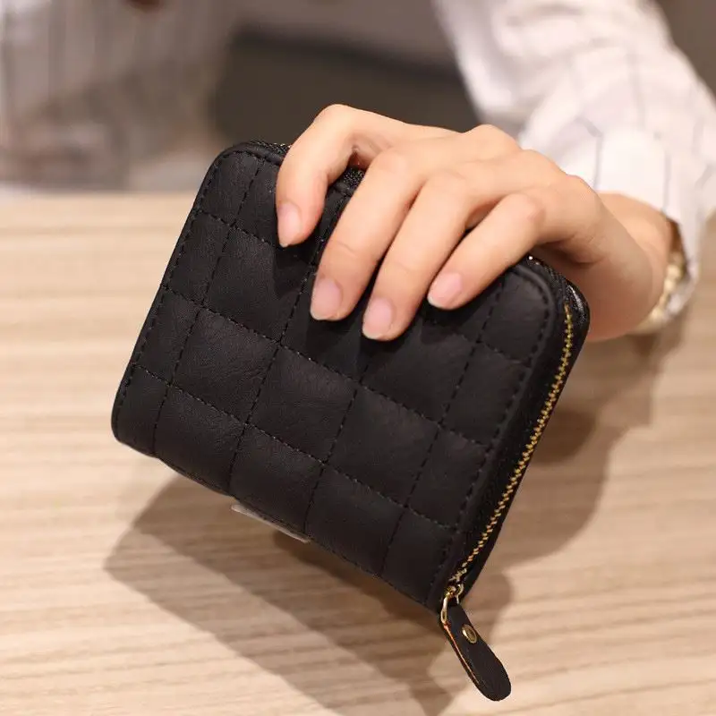 Portafoglio da donna Mini portafoglio coreano con cerniera corta da donna carino zero portafoglio da donna ricamato corto L0288