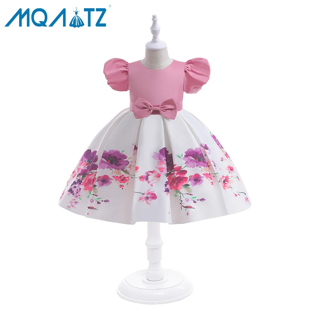 MQATZ New model girl dress bulk abbigliamento all'ingrosso abbigliamento per bambini bellissimo abito a fiori abito in pizzo L5315