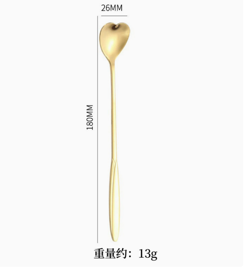 Heart-shaped golden ice scoop