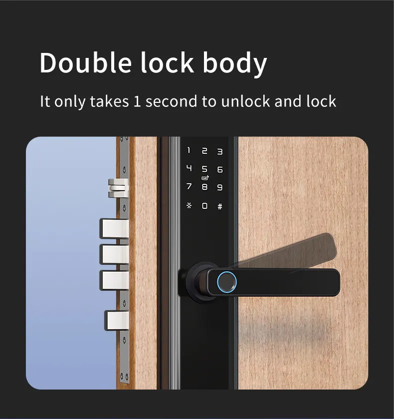 Nuovo Design intelligente serratura porta con macchina fotografica Hotel di sicurezza digitale della tastiera per appartamento Smart Lock