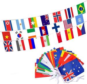 Banderín de poliéster 100D personalizado de alta calidad OEM a prueba de agua, banderín triangular, banderín, banderín triangular, banderas triangulares de sublimación en blanco - Product Image 2