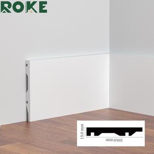 Roke Factory卸売新しい<span class=keywords><strong>PVC</strong></span>コーティングスカートフローリング接続防水PSスカートボード<span class=keywords><strong>PVC</strong></span>ベースボード