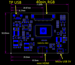 4.3 pollici modulo LCD TM043NDHG28 Display pannello partita di pannello di tocco e Driver Board (opzionale) Ultra Wide-Temp funzionamento - Product Image 6